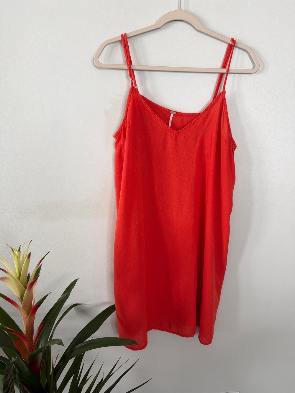 Free People Coral Red Lightweight Tank